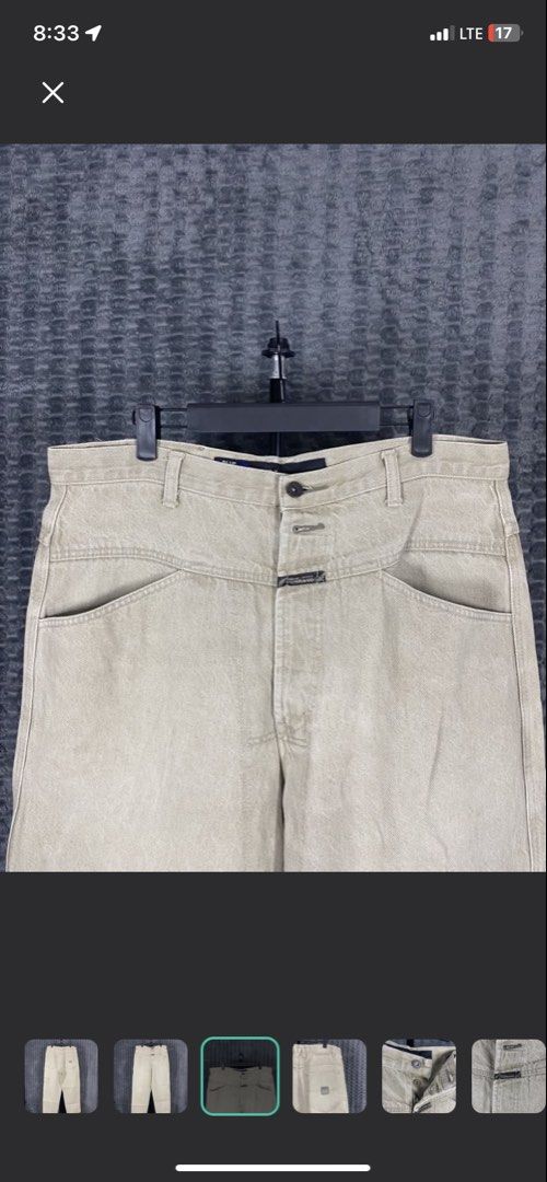 Vintage Marithe Francois Girbaud Hard Denim Pants (Category: Jeans) located in Bacolod City. Submitted by treasurehunts.6100 (Listing ID 1456395828, Image 3). Description: Vintage Marithe Francois Girbaud Hard Denim Pants Condition : Excellent Actual Color : Washed Grey Color Rate : 10 Out Of 10 Material : 100% Cotton / Hard Denim Made In : China Flaws : Super Minimal Heel Drags Dimensions Waist - 34 Length - 40 Thigh - 14 Leg Opening - 9 .