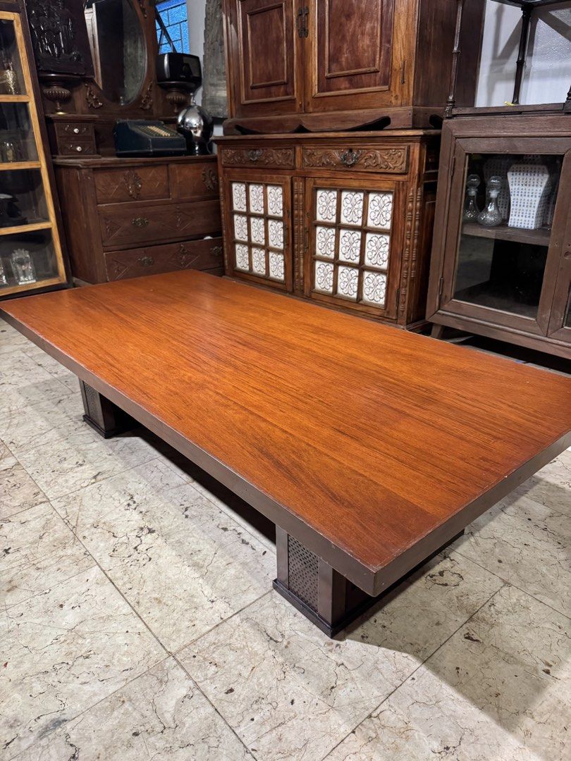 Vintage Narra Low Table Dulang (Category: Tables & Sets) located in Manila. Submitted by sinaunang_gamit (Listing ID 1456308294, Image 1). Description: Vintage Narra Low Table Dulang Length: 60 inches Height: 15 inches Width: 28 inches Mix of Narra and Narra ply ₱8,500.