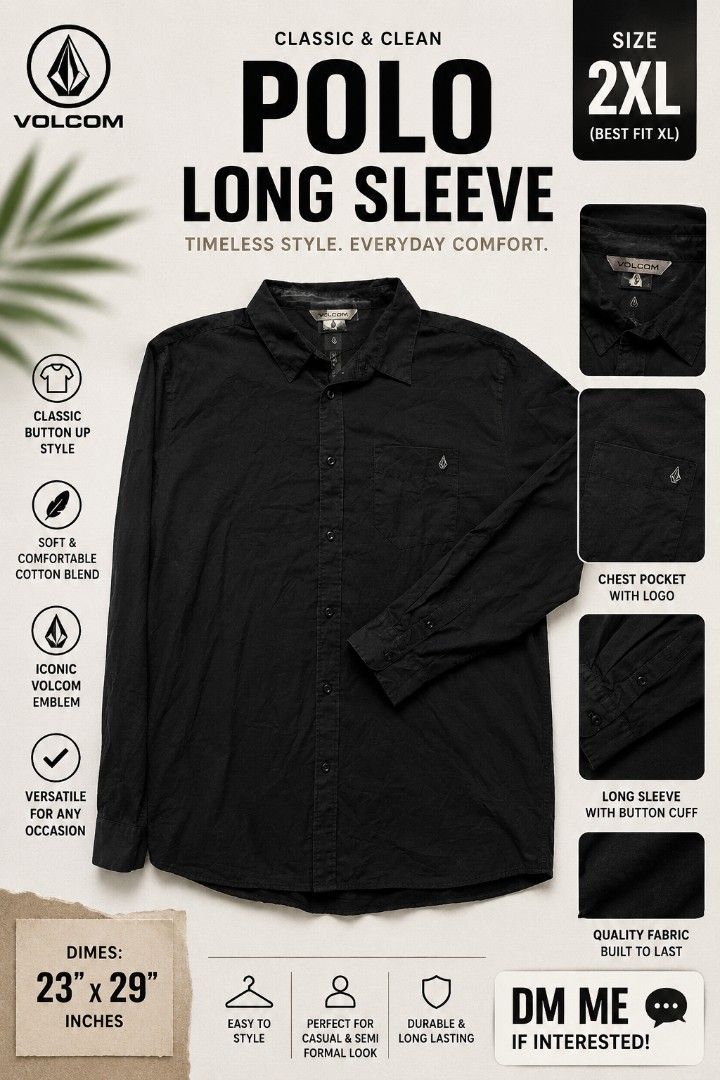 Volcom polo longsleeve (Category: Activewear) located in Calamba. Submitted by melvinmanaig (Listing ID 1443782924, Image 1). Description: .