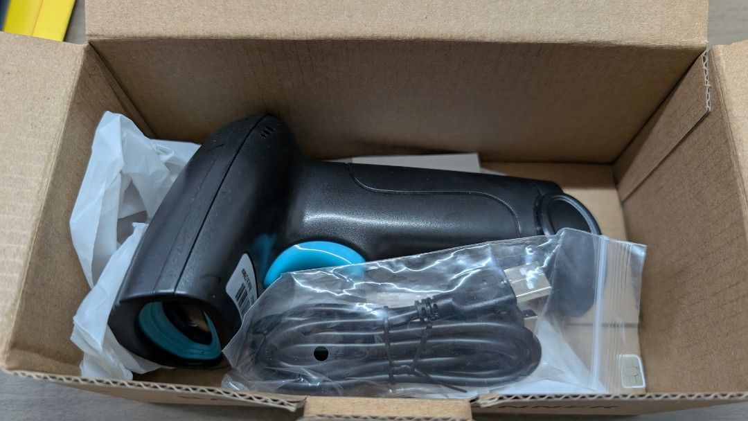 Wireless 2D Barcode Scanner with USB Cable (Category: Printers, Scanners & Copiers) located in Manila. Submitted by breadcrumb3000 (Listing ID 1456238007, Image 2). Description: - Wireless 2D Barcode Scanner (Model L091) - Efficient, convenient, and accurate scanning - Ideal for inventory management and point of sale (POS) systems - Comes with USB charging cable - Manufacturer: 思远电子(广州)股份有限公司 - Production Date: June 6, 2025.