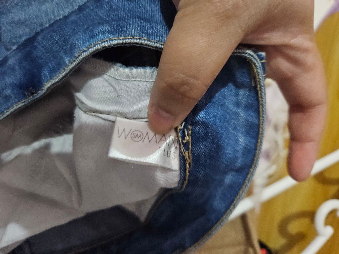 Woman Plus Denim Skirt (Category: Skirts) located in Bacoor. Submitted by ellebread (Listing ID 1456389743, Image 2). Description: ㅡ sm woman plus blue denim skirt with frayed hem detail ㅡ stretchable fabric, fits size xl-2xl (waist 40-46) ㅡ bought for 1100, used once ㅡ price nego if buying other items ㅡ sf to be shouldered by buyer.