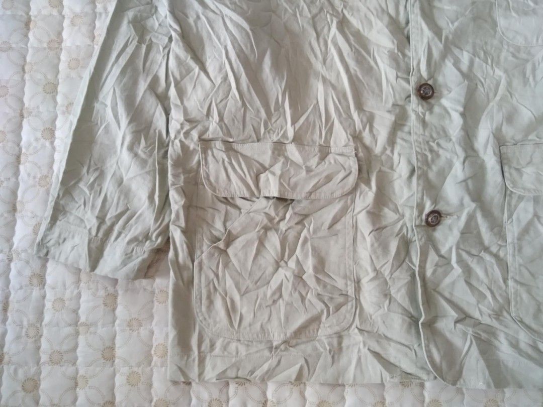 Workwear Chore Jacket LL Bean Alternative (Category: Coats, Jackets and Outerwear) located in Zamboanga. Submitted by zealfire-noufha (Listing ID 1456237119, Image 3). Description: A workwear Chore Jacket, khaki color way, cords collar & hem, perfect for everyday casual outfits, LL Bean Alternative/inspired. Dimensions; Width 26 Length 31 Shoulder 23 Sleeve 24 Excellent condition Color rate 9.8/10 Presentable,no flaws Check all photos for details