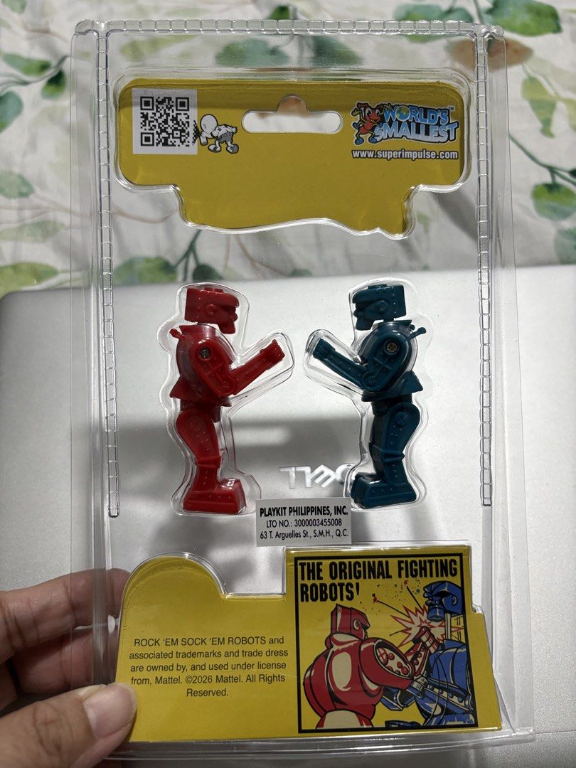World's Smallest Rock 'Em Sock 'Em Robots & Etch A Sketch (Category: Vintage Collectibles) located in Manila. Submitted by ticklememommy (Listing ID 1456411570, Image 3). Description: - World's Smallest Rock 'Em Sock 'Em Robots (Collector's Edition) - World’s Smallest Etch A Sketch - Both are sealed in original packaging - Rock 'Em Sock 'Em Robots include display bases - Ideal for collectors and fans of classic toys - Selling as set -Location : S