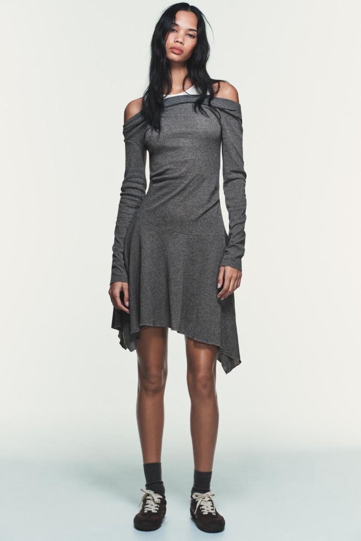 Vestido corto drapeado