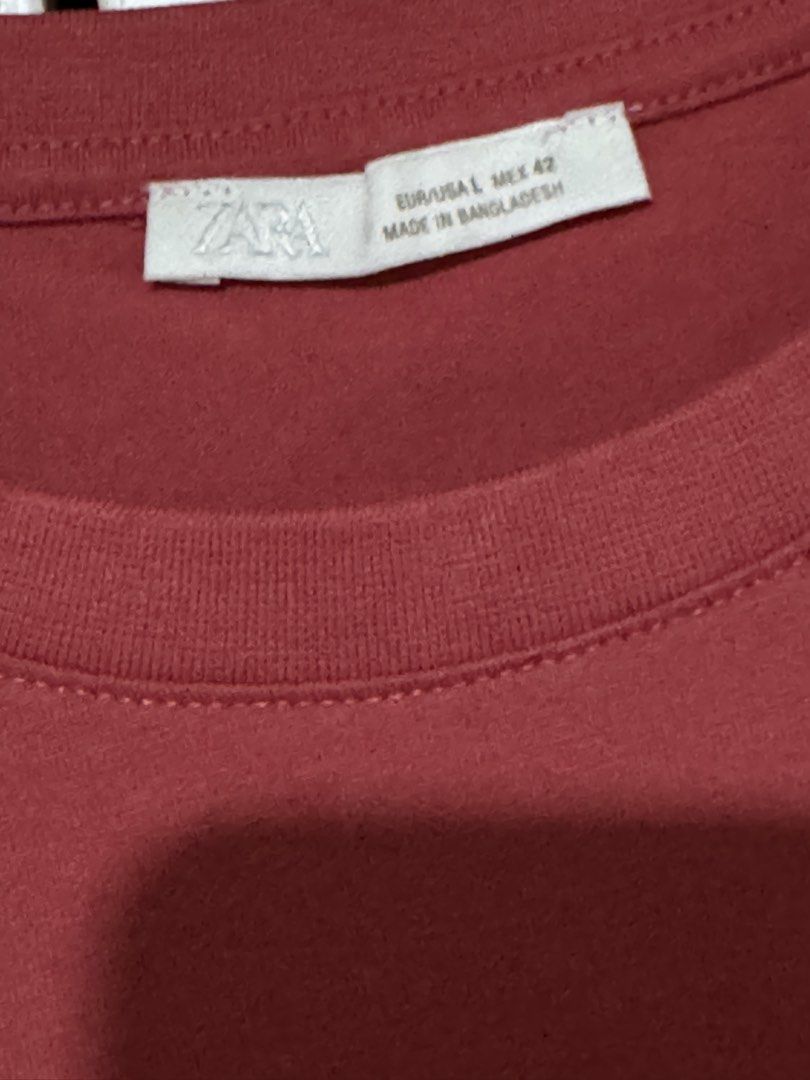 Zara Peach color tee (Category: Shirts) located in Quezon City. Submitted by k_p13 (Listing ID 1456367976, Image 2). Description: Zara Tee Peach color Size L 21x27 ₱500 Bought from Zara Sale MOA last month.