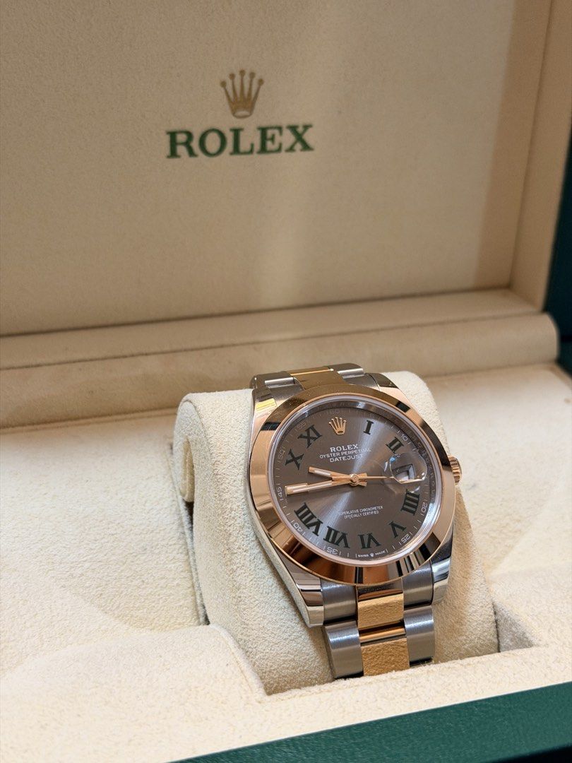 2024 Rolex Datejust Wimbledon 41mm (Category: Men's Watches) located in Quezon City. Submitted by jzcars13 (Listing ID 1456436894, Image 1). Description: 2024 Rolex Datejust Wimbledon 41mm Two Tone Yellow Gold Ref. 126301 9.5/10 Condition Complete with Box, Card and Hangtag P848,000 Negotiable! Call or Text 09157880711/09178243819 Meetups within Metro Manila.