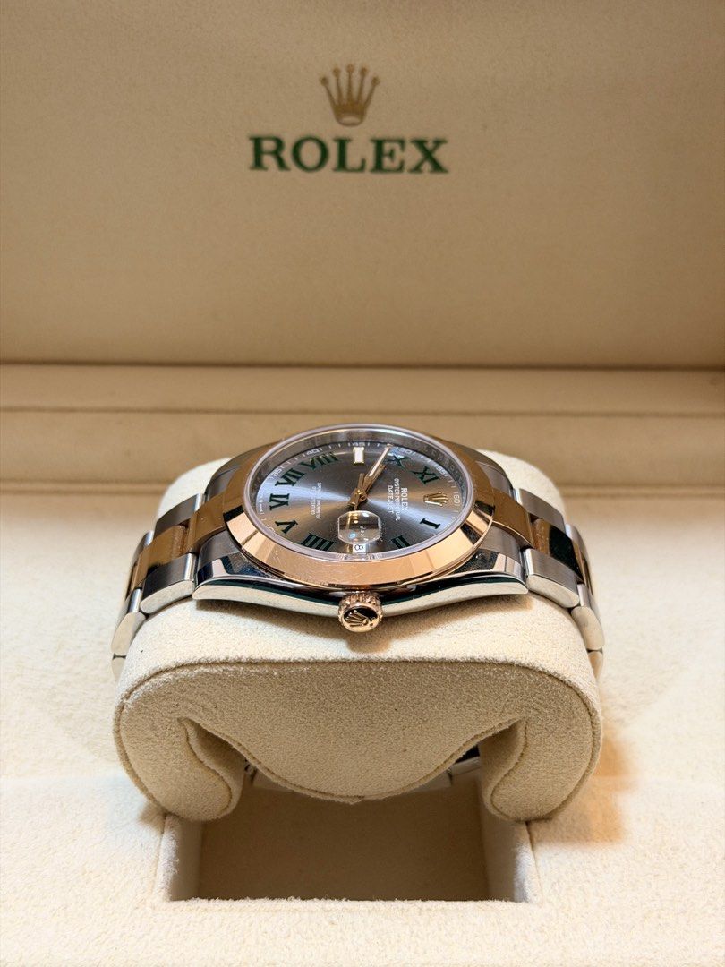 2024 Rolex Datejust Wimbledon 41mm (Category: Men's Watches) located in Quezon City. Submitted by jzcars13 (Listing ID 1456436894, Image 3). Description: 2024 Rolex Datejust Wimbledon 41mm Two Tone Yellow Gold Ref. 126301 9.5/10 Condition Complete with Box, Card and Hangtag P848,000 Negotiable! Call or Text 09157880711/09178243819 Meetups within Metro Manila.
