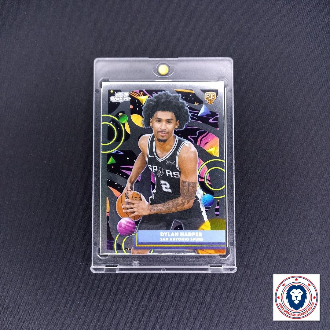2025 NBA Card Dylan Harper Topps Chrome Cosmic RC (Category: Raw Singles) located in San Fernando. Submitted by leonsportscollectiblesandtcg (Listing ID 1456575695, Image 1). Description: Near mint to mint condition unless with stated major issue. Cards are raw. Print lines, minimal white corners and other minor issues do not make your purchase eligible for returns/refunds. Issues will be indicated. Please manage your expectation and do not expec