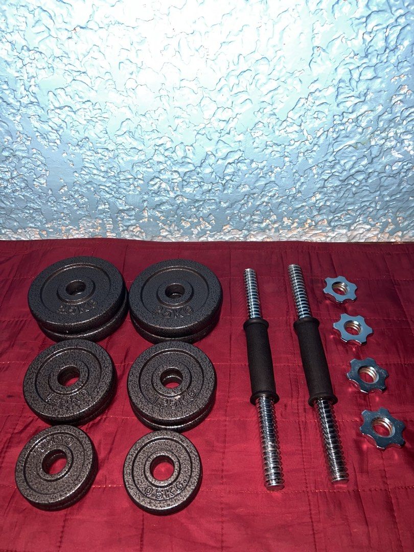 20KG Cast Iron Dumbbells Set (Category: Weights & Dumbbells) located in Manila. Submitted by motion.dept (Listing ID 1456579255, Image 3). Description: 🏋️ Adjustable Dumbbell Set for Sale Complete set with plates, adjustable handles, star locks, and carrying case. Good condition and ready to use—perfect for home workouts. 📩 PM for more details!.