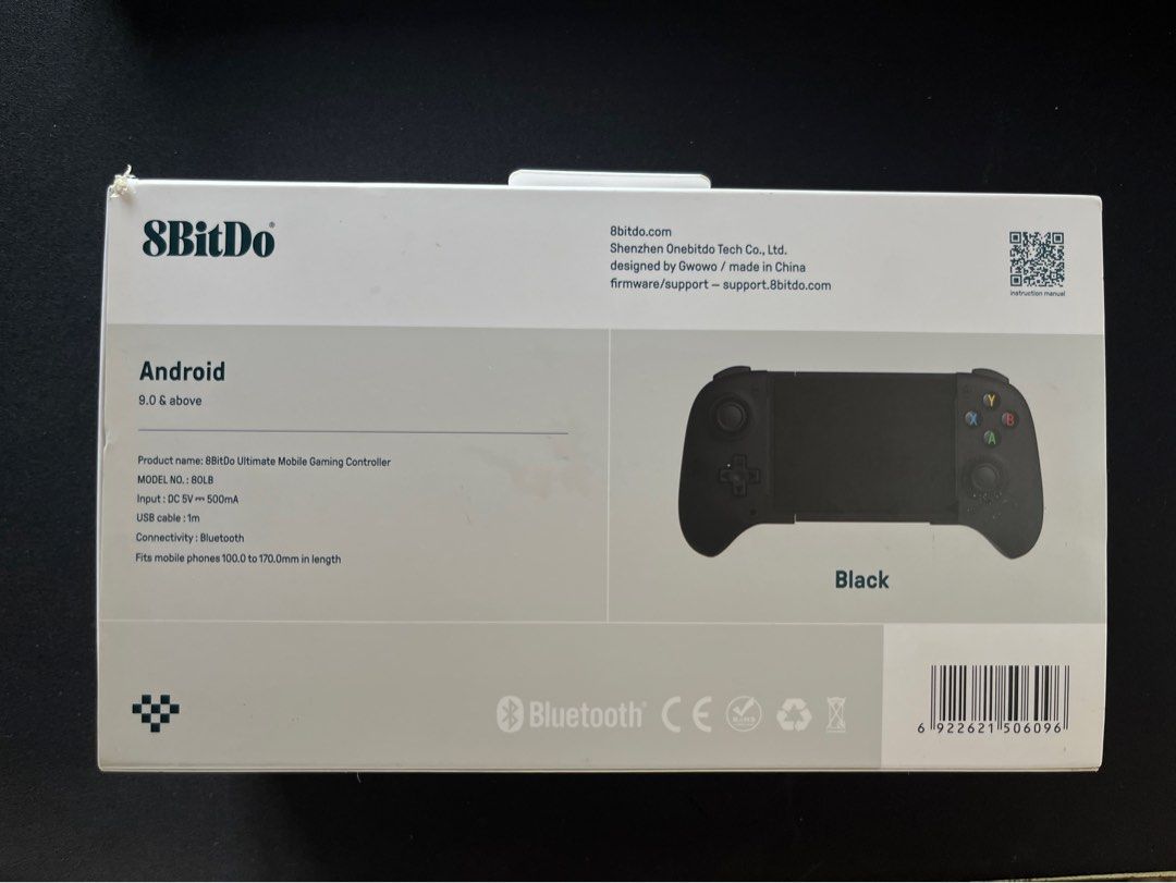 8BitDo Ultimate Mobile Gaming Controller Android Black (Category: Controllers) located in Manila. Submitted by myatsmamon (Listing ID 1456452505, Image 3). Description: - 8BitDo Ultimate Mobile Gaming Controller for Android & iOs - Connects via Bluetooth - Compatible with mobile phones 60-110mm in length - USB input: 1.5V-500mA - Comes in original packaging - Mobile phone not included.