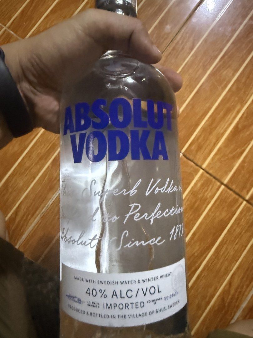Absolute Vodka (imported) (Category: Beverages) located in Manila. Submitted by justarkives (Listing ID 1456524258, Image 2). Description: This is new just got it last week padala galing germany.