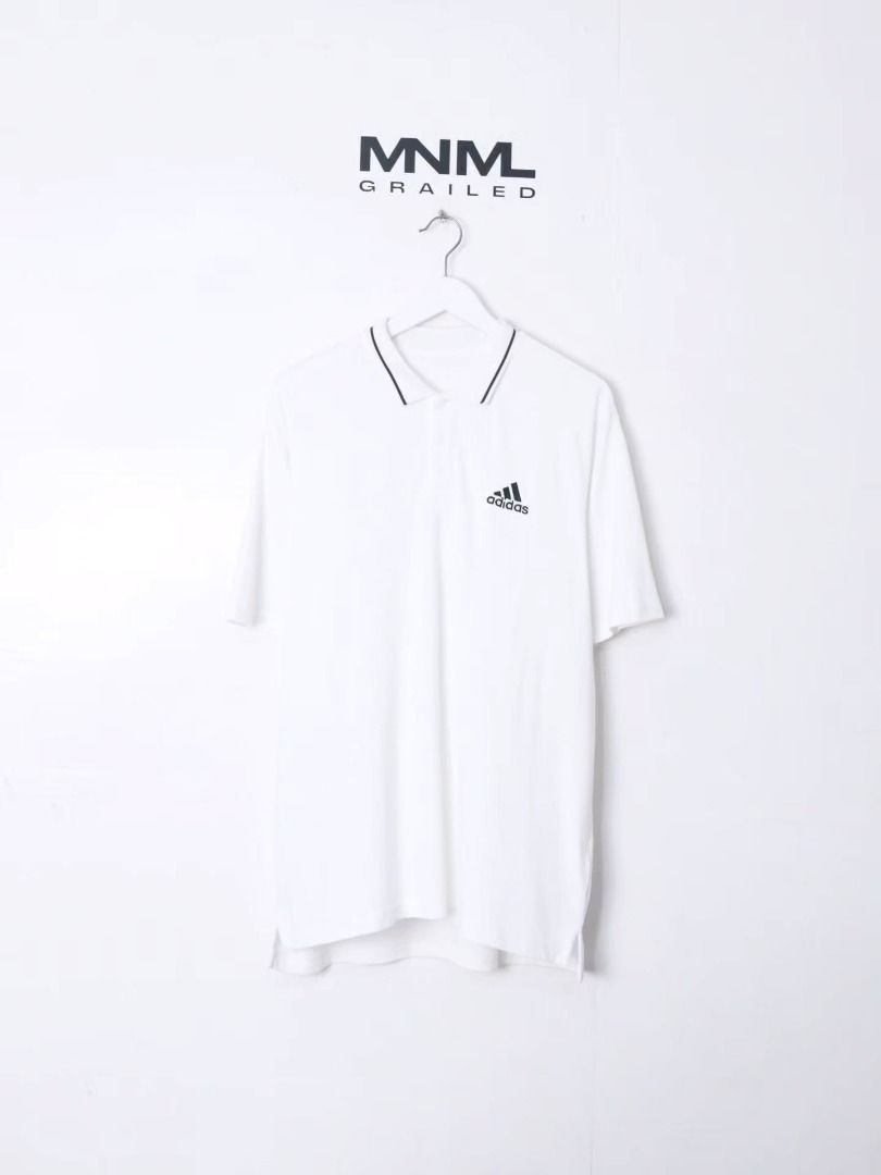 Adidas Dri-fit Polo Shirt (Category: Tshirts & Polo Shirts ) located in Pasig City. Submitted by marcmesa (Listing ID 1456567818, Image 1). Description: White. Perfect for Workouts/Daily Errands. Classic Piece 🍸 AUTHENTIC A282 Condition: Excellent Size: XL | W24" x L30-32" .