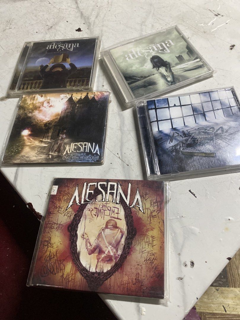 Alesana CD Bundle - 5 Albums (Category: CDs & DVDs) located in Quezon City. Submitted by fencezs06 (Listing ID 1456462098, Image 1). Description: - Bundle of 5 Alesana CDs - Includes: 'On Frail Wings of Vanity and Youth', 'The Emptiness', 'A Place Where the Sun Is Silent', and two other albums - Great collection for Alesana fans - All CDs are in their original cases.