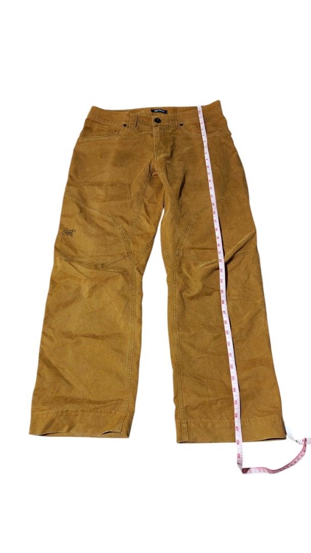 Arc'teryx Corduroy Pants - Brown (Category: Jeans) located in San Francisco. Submitted by Intaw20 (Listing ID 1456445416, Image 2). Description: - Brand: Arc'teryx -waisline 32 / length 38 - Color: Brown - Material: Corduroy - Features: Iconic logo on left leg, multiple front and back pockets - Durability: Built for lasting wear - Versatility: Ideal for outdoor adventures or everyday casual outfits.