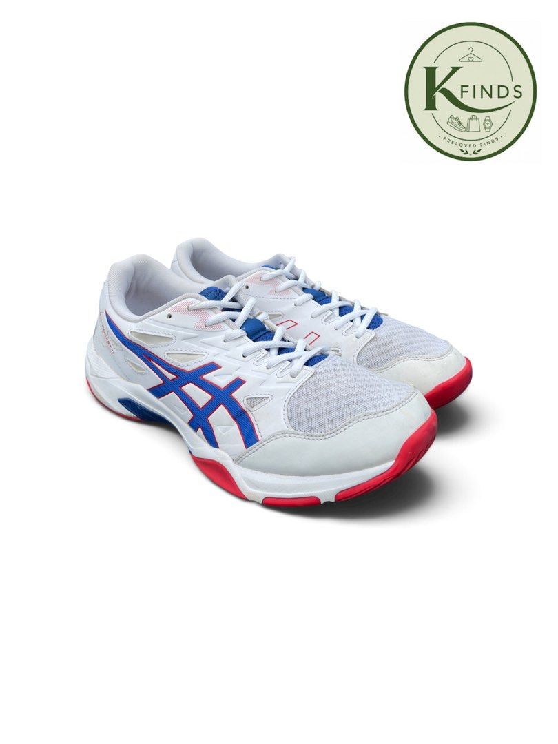 ASICS GEL-ROCKET 11 (Category: Sneakers) located in Manila. Submitted by k_findsssss (Listing ID 1456507315, Image 1). Description: ASICS GEL-ROCKET 11 | White/ASICS Blue | EU 43.5 | ₱4,000 FOR MALE PRE-LOVED • GOOD CONDITION • WELL MAINTAINED • WITH ORIGINAL BOX 📦 Selling my ASICS GEL-ROCKET 11 in the White/ASICS Blue colorway. 💙🤍 Great for volleyball, badminton, indoor sports, training, and other activities. 👟 ITEM DETAILS * Brand: ASICS * 