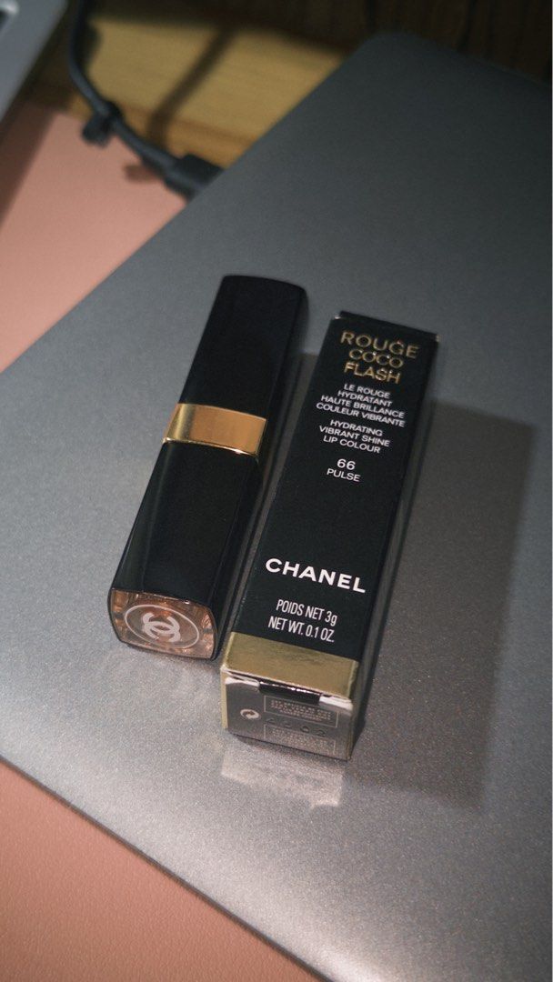 Auth Chanel Rouge Coco Flash Lipstick 66 Pulse (Category: Makeup) located in Manila. Submitted by nathaliag (Listing ID 1456422064, Image 3). Description: - Chanel Rouge Coco Flash Lipstick - Shade: 66 Pulse - Finish: Hydrating vibrant shine - Swatched only, never used - Shade doesnt suit me - Retails for 5k+.