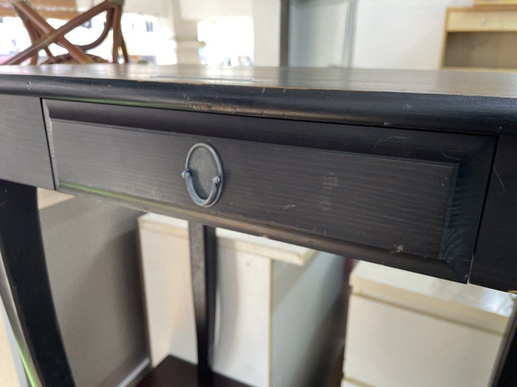 black solid pine console table (Category: Other Kitchenware & Tableware) located in Kuala Lumpur. Submitted by nur_azs (Listing ID 1456512727, Image 3). Description: .
