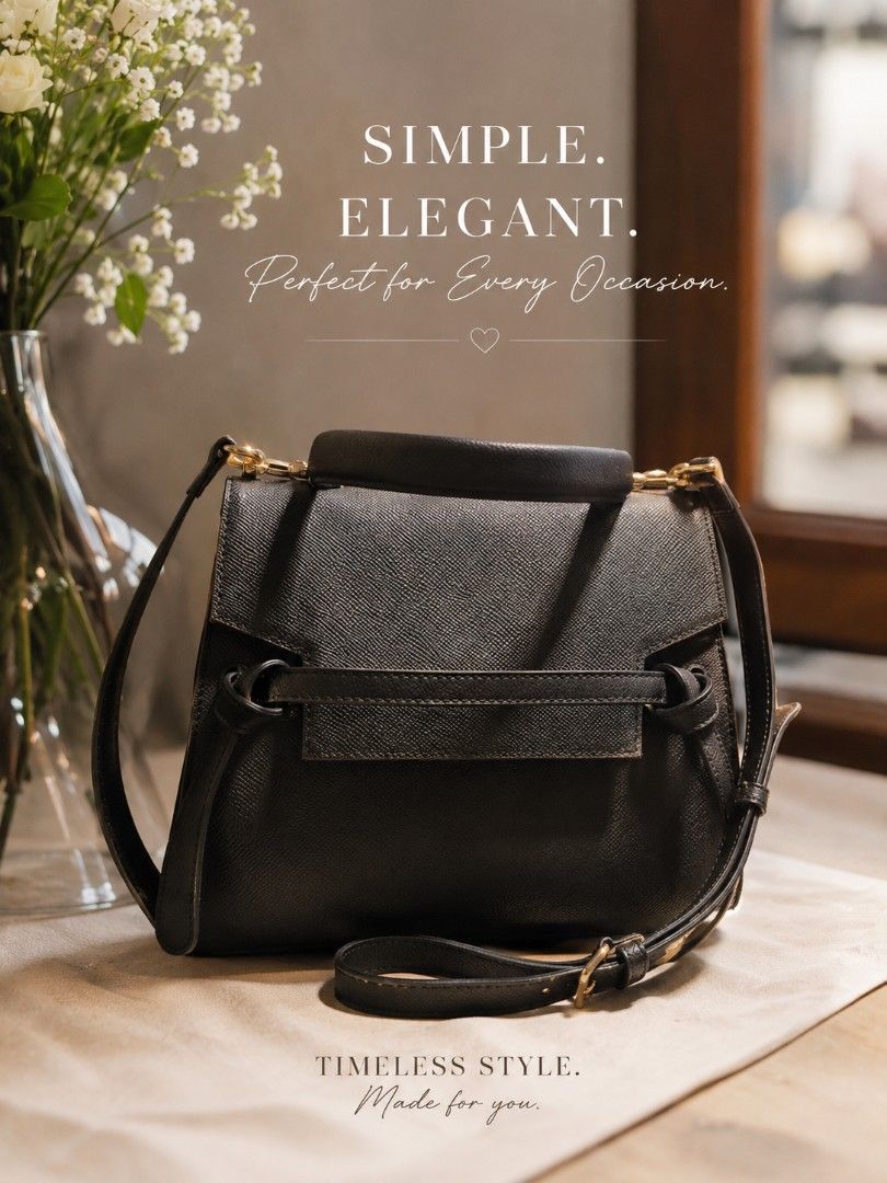 Black Textured Handbag with Top Handle and Shoulder Strap (Category: Shoulder Bags) located in Caloocan City. Submitted by chickencubes (Listing ID 1456434576, Image 1). Description: - Classic black handbag - Textured material for a sophisticated look - Versatile with a top handle and detachable shoulder strap - Convenient back zipper pocket for essentials - Ideal for both daily wear and special events - Timeless and simple design.