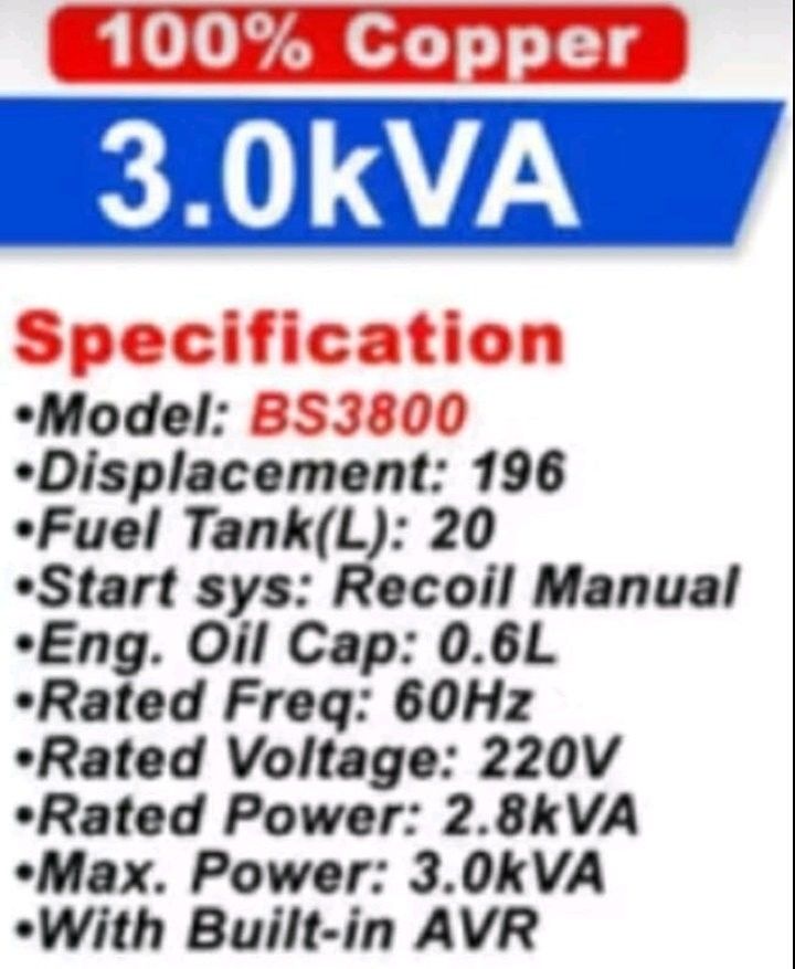BLACKSTONE GENERATOR DIESEL TYPE (Category: Construction Tools & Equipment) located in Valenzuela. Submitted by cooleagle.fab881 (Listing ID 1456442666, Image 2). Description: Brand new Heavy duty Good condition Good quality Complete set W/service warranty Pm me for more details.