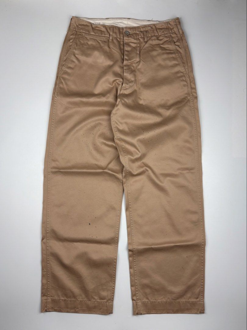 Buzz Rickson - US Army Chino Pants (Category: Chinos) located in Bacolod City. Submitted by cast.archives (Listing ID 1456572417, Image 1). Description: Buzz Rickson - US Army Chino Pants Waist: 30" - 32" Length: 41" Inseam: 30" Condition: Very good Flaw: Stain.