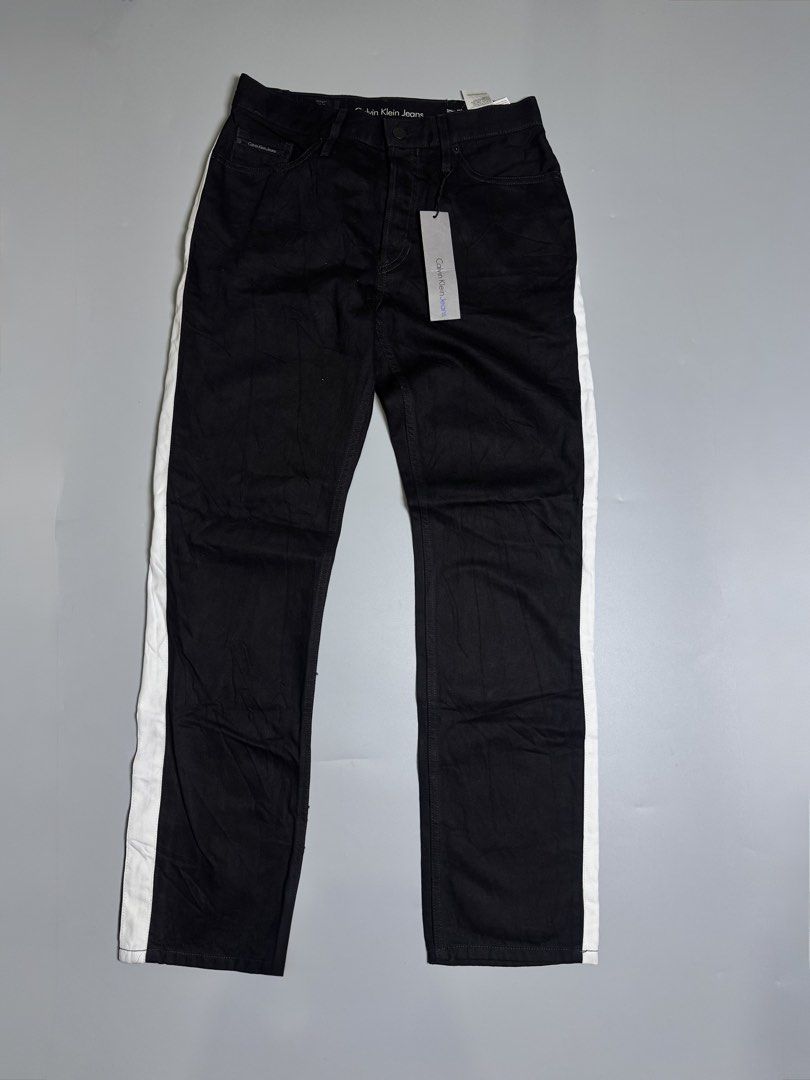 Calvin Klein Raf Simmons (Category: Jeans) located in Sipalay. Submitted by collidethrift (Listing ID 1456538015, Image 2). Description: Calvin Klein - Raf Simmons Side Tape Jeans Size 27 fits 30 Length 39.5 Hem 7 Good as new (With Hangtags) Needwash only 2500 shipped 📩📩📩.