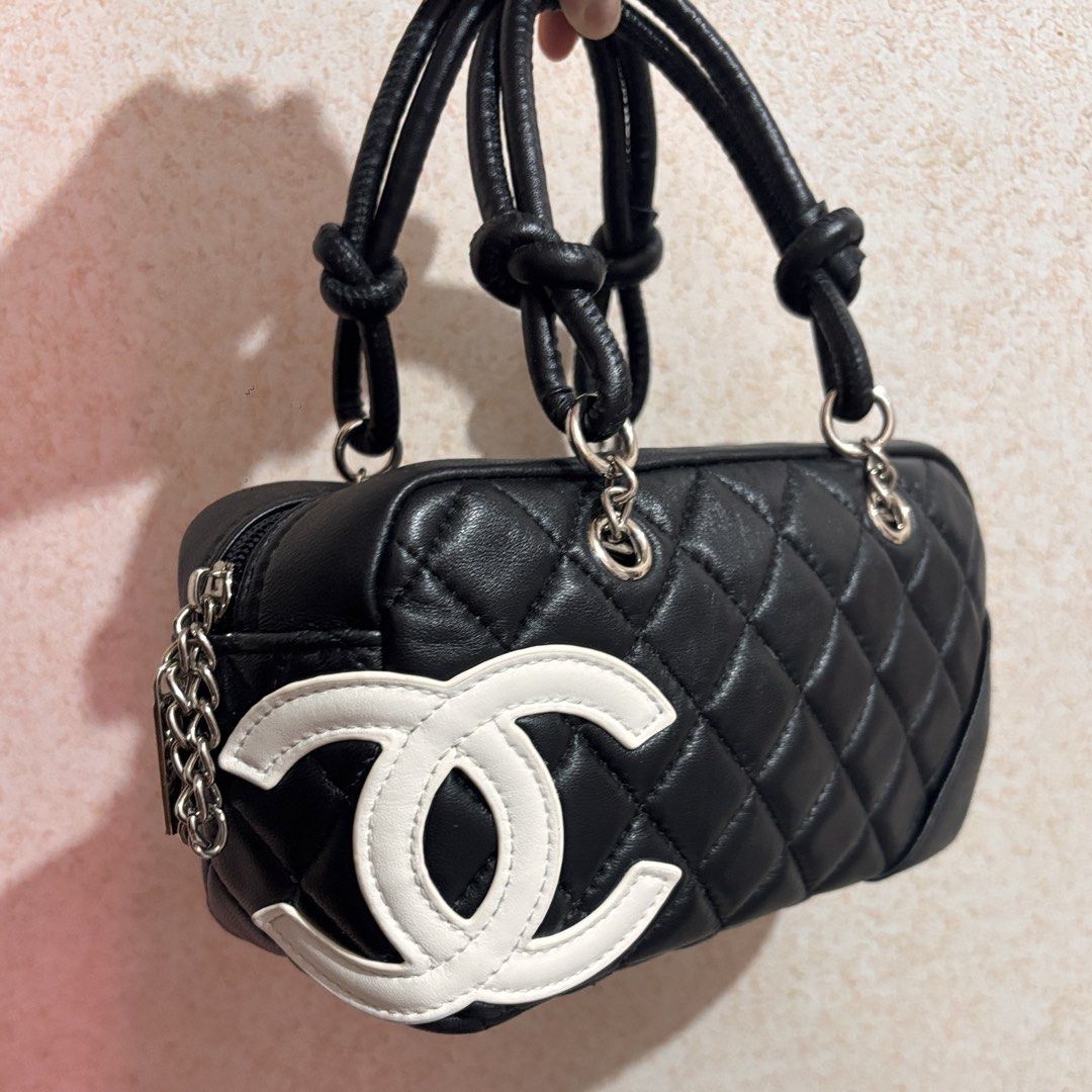 chanel cambon 1nsp0 top handle bag (Category: Luxury Bags & Wallets) located in Las Pinas. Submitted by totesarchive (Listing ID 1456562856, Image 2). Description: no more last price pls! flaws r on the lining, still usable & not obvious at all since its in the very top very nice outside, holds its structure well :) w holo sticker bought here also in carousell w the same issue but i still use it too.