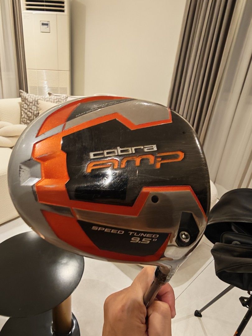 Cobra AMP Speed Tuned Driver (Category: Golf) located in Manila. Submitted by puttingbirdie (Listing ID 1456568490, Image 1). Description: - Cobra AMP Driver - Speed Tuned 9.5 Degrees Loft - Features Dual Roll Technology on the face - Minor scuff marks from normal use on crown and sole - Plenty of life left for the course - Excellent for improving your golf game.