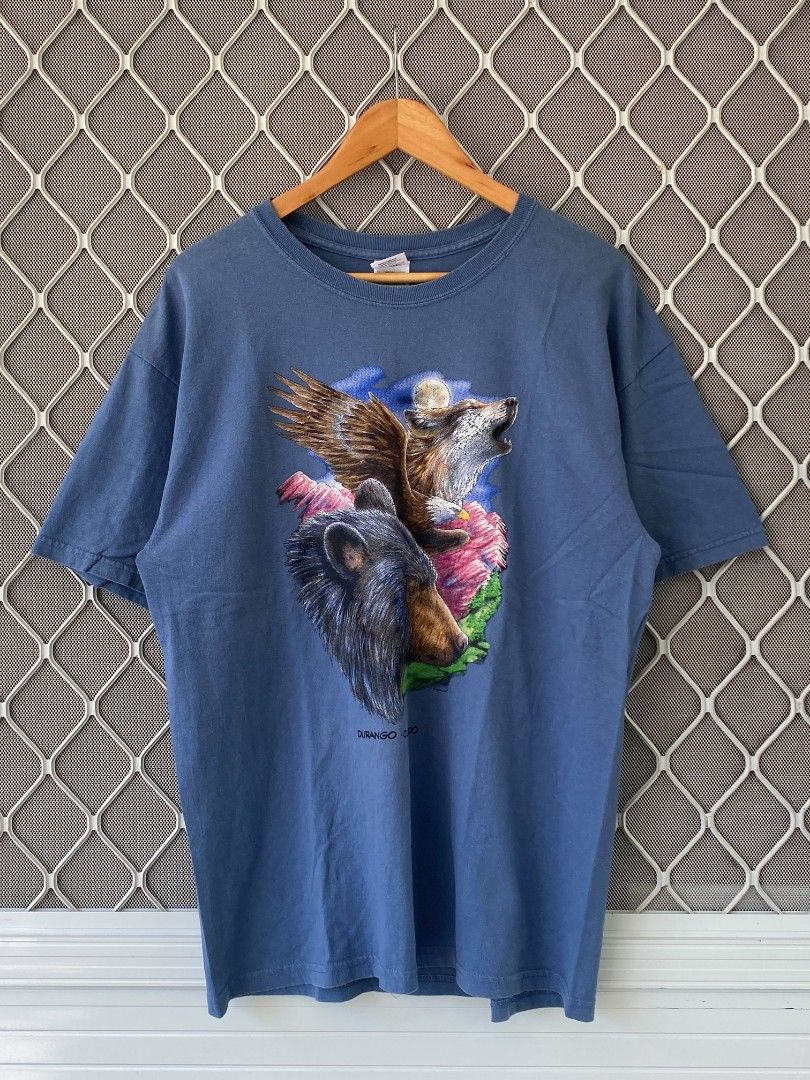 Colorado USA Animal Tee (Category: Tshirts & Polo Shirts ) located in General Natividad. Submitted by jaygo02 (Listing ID 1456441568, Image 1). Description: fits L 21.5 x 29.5 Color rate: 9/10 Issue/s: Crackprints & small hole on armpit (check the last 2 pictures) 📍Nueva Ecija 📌washed 📌color may vary due to lighting 📌shipping via jnt express.