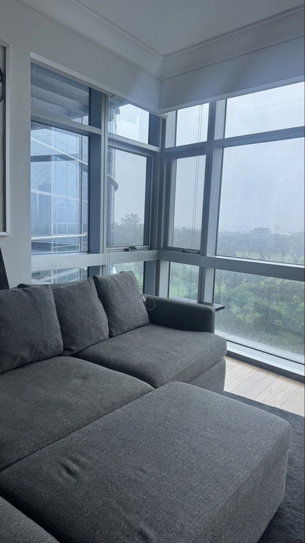 Crate & Barrel L-Shaped Sectional Sofa with Ottoman (Category: Sofas) located in Manila. Submitted by yen.mo (Listing ID 1456488191, Image 2). Description: Crate & Barrel L shaped Sofa with Ottoman Estimate the original retail price was likely in the ₱450k–₱550k range. Features: ✔ Authentic Crate & Barrel ✔ Includes matching ottoman (footstool) ✔ Spacious modular sectional design ✔ Soft, durable gray fabric upholstery ✔ Deep, plush, and comfortab