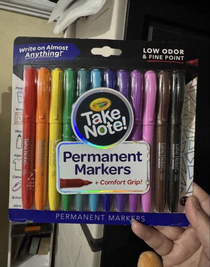 Crayola Take Note! Permanent Markers per piece (Category: Stationery & School Supplies) located in Mandaluyong City. Submitted by kendykeyn (Listing ID 1456498930, Image 2). Description: All colors available Black - 40.00 All other colors - 35.00 .