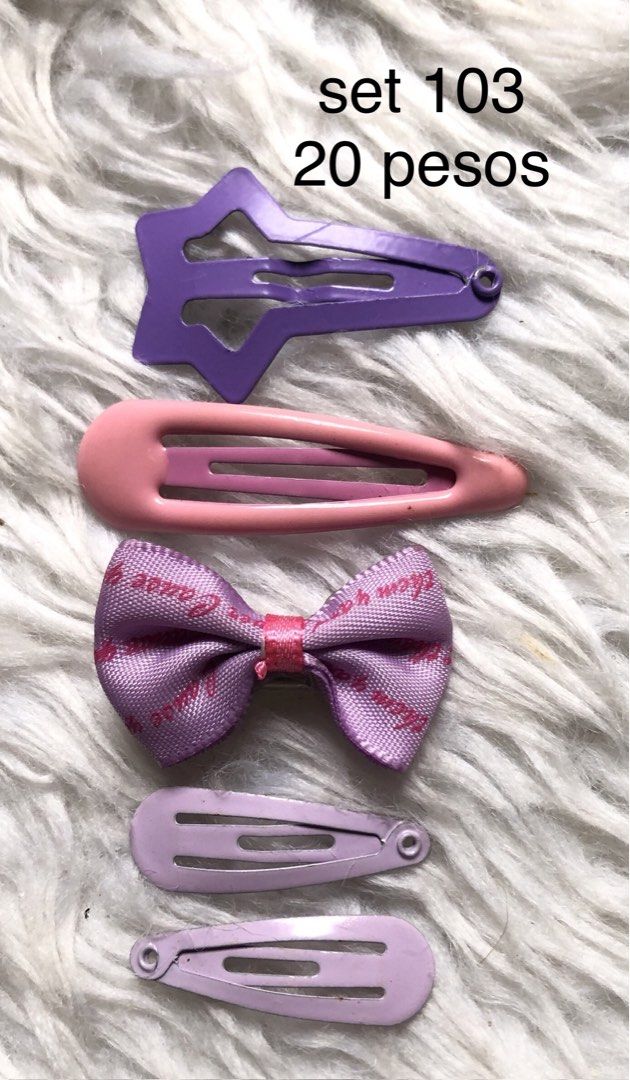 Cute Hair Clips Set - Various Designs (Category: Hair Accessories) located in Taguig. Submitted by nikikaystuff (Listing ID 1456586373, Image 1). Description: - Adorable hair clips set with various designs. - Includes fun shapes like stars, bows, animals, and food. - Available in a mix of vibrant colors. - Perfect for everyday use and styling. - Great value for a collection of cute accessories..