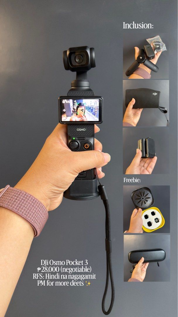 DJI OSMO POCKET 3 (Category: Video Cameras) located in Manila. Submitted by iamrojemaralit (Listing ID 1456425863, Image 1). Description: .