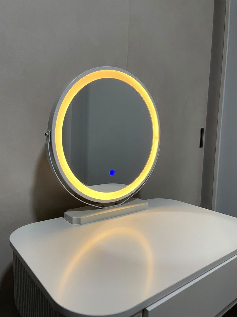 Dressing Table (Category: Other Home Furniture) located in Singapore. Submitted by possibilities_opportunities (Listing ID 1456571685, Image 3). Description: Modern Dressing Table with 3-colour light. Approx dim: L60cmxD40cmxH76cm. Table top to Mirror H44cm. Owned the unit for about 9 months only. Condition tip top. Can assemble or disassemble for easy transport. Cash and Carry on 22/8 Saturday after 11am..