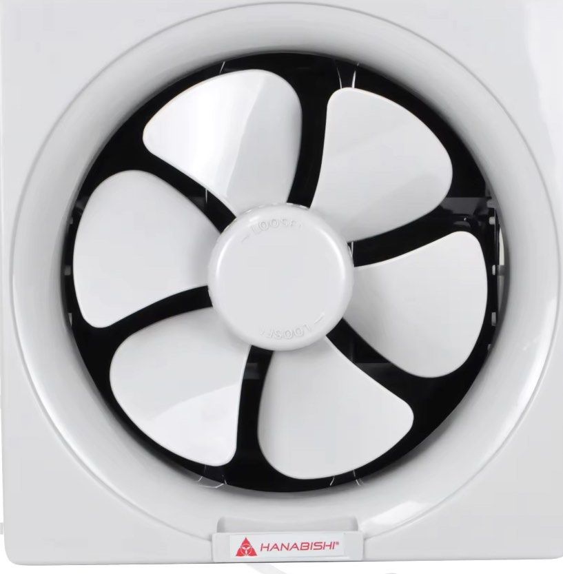 Exhaust Fan (Category: Electrical, Adaptors & Sockets) located in Manila. Submitted by wilc0 (Listing ID 1336894844, Image 1). Description: Description: Brand New Hanabishi HEF-12 Wall mounted Exhaust feature: Thermal fuse protected motor Includes metal shutter control Wall mounted 12" Original price @ 2,095.00 Rfs: Bought the wrong size. .