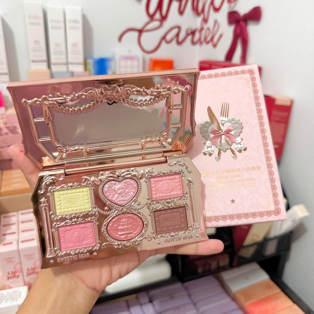 Flower knows set makeup (Category: Makeup) located in Manila. Submitted by shakier.blor (Listing ID 1456559373, Image 2). Description: — flower knows mixed collection ( sweetie bear, swan ballet, and rococo series collection )1 set - X srp: 125 USD / = 7,658.31 PHP selling only for 2,500 each 🥨eyeshadow palette 02 strawberry milk 🥨Rococo Series Embossed blush angel chansson 🥨swan ballet lipstick sweet heart 🥨strawberry rococo miniature mirror
