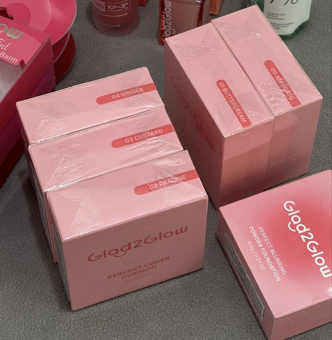 FREE SF | Glad2Glow Cushion Foudation (Category: Makeup) located in Bulacan. Submitted by klarasells. (Listing ID 1456566521, Image 1). Description: 1 of each shades available. (Total of 5 shades) See pics uploaded 300 php each; 1200 take all (save 200 php) All sealed, original.
