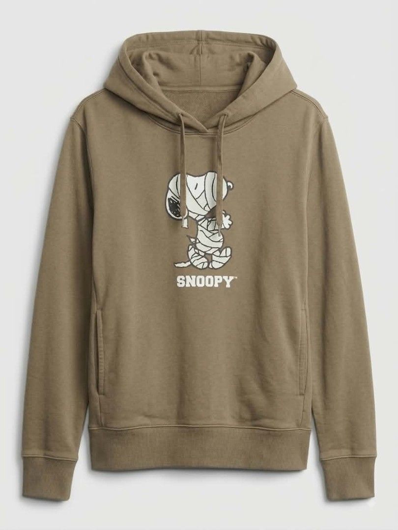 Peanuts Snoopy Hoodie Size M (Category: Hoodies) located in Los Banos. Submitted by tritrollse.04 (Listing ID 1456565141, Image 1). Description: - Brown Peanuts hoodie - Features a cute mummy Snoopy graphic on the front - Peanuts logo on the back of the hood - Made from 100% cotton - Size: Medium (M) - Ideal for casual wear.