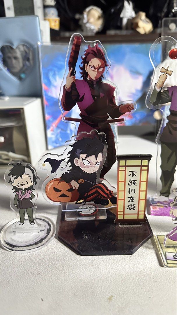 Genya Acrylic Stands (Category: Storage Boxes & Baskets) located in Pasig City. Submitted by vergilthots (Listing ID 1456436040, Image 2). Description: - Genya acrylic stands [SOLD AS SET ONLY] - 950 for ALL w/ freebies - Has only been displayed on shelf - May have minor flaws like scratches - A bit dusty but seller will clean if bought - Please DM me if want to have a closer look on the stands or for more inquiries - MOP: Gcash only.