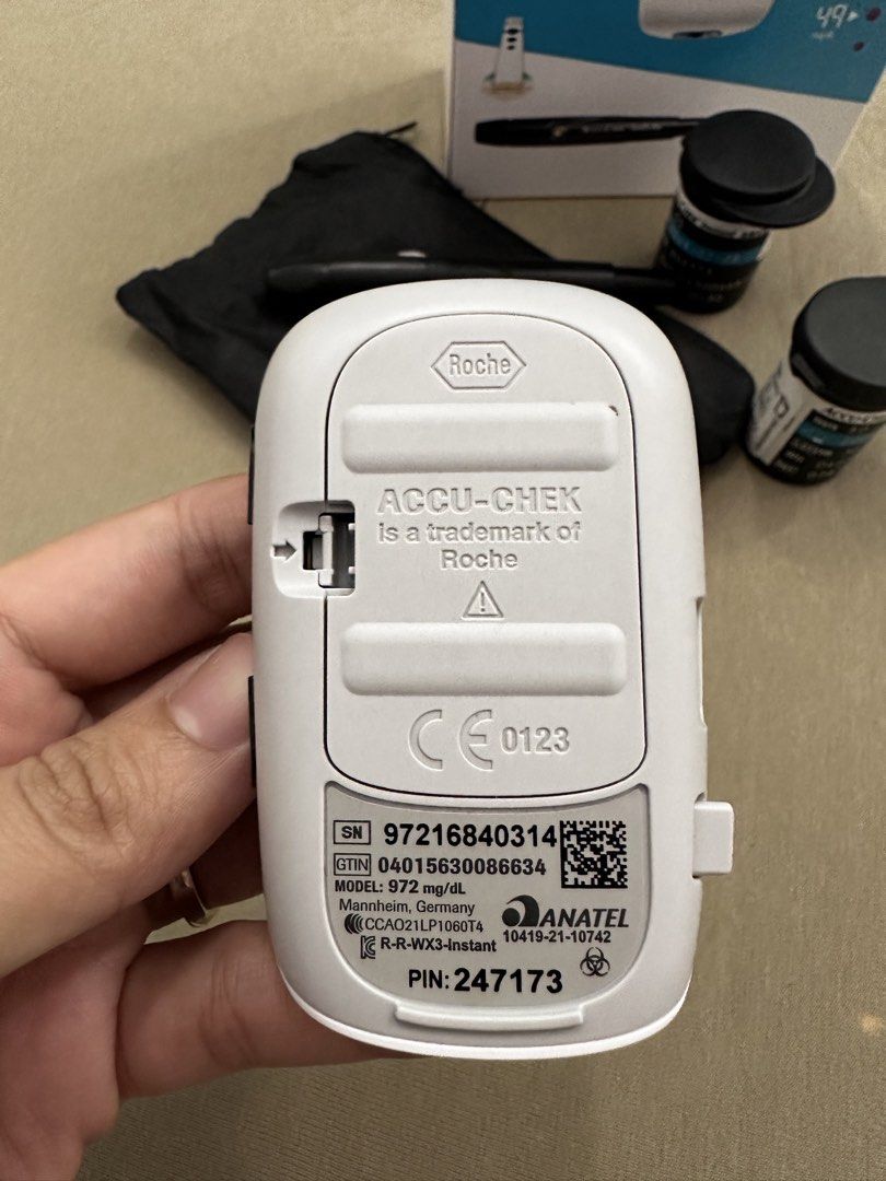 Glucometer (Category: Health Monitors & Weighing Scales) located in Pasay City. Submitted by carmskie (Listing ID 1456502759, Image 3). Description: 🩺 Accu-Chek Instant Glucometer for Sale! 🩸 Monitor your blood sugar easily and conveniently at home. Perfect for everyday glucose monitoring. ✨ Easy to use ✨ Clear, easy-to-read display ✨ Wireless app connectivity 📱 ✨ Comes with Softclix lancing device ✨ FREE lancets included! 🎁 📩 Message me for