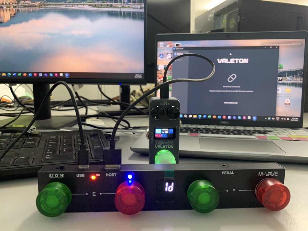 GP-5 Multi-Effects Processor & M-Wave MIDI Controller (Category: Music Accessories) located in Singapore. Submitted by hlaingb (Listing ID 1456583351, Image 2). Description: - Valeton GP-50 Multi-Effects Processor - Valeton GP-5 Expression Pedal - M-Wave Chocolate Plus Wireless MIDI Controller - All items in good, functional condition - Includes original boxes and user guides - Ideal for guitarists seeking expanded sound options - complete gigs f
