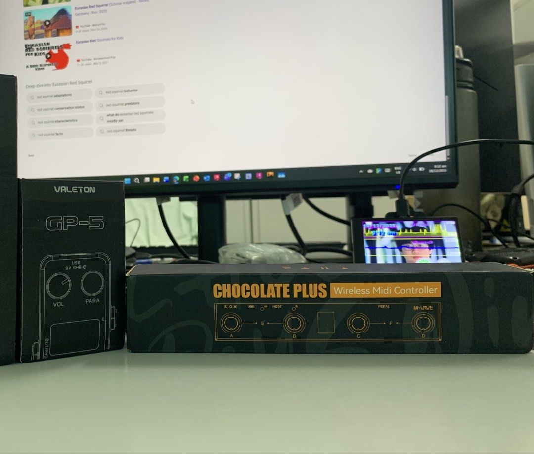 GP-5 Multi-Effects Processor & M-Wave MIDI Controller (Category: Music Accessories) located in Singapore. Submitted by hlaingb (Listing ID 1456583351, Image 1). Description: - Valeton GP-50 Multi-Effects Processor - Valeton GP-5 Expression Pedal - M-Wave Chocolate Plus Wireless MIDI Controller - All items in good, functional condition - Includes original boxes and user guides - Ideal for guitarists seeking expanded sound options - complete gigs f