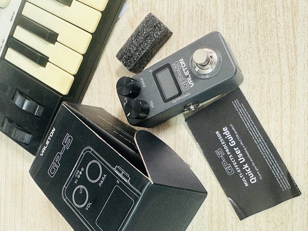 GP-5 Multi-Effects Processor & M-Wave MIDI Controller (Category: Music Accessories) located in Singapore. Submitted by hlaingb (Listing ID 1456583351, Image 3). Description: - Valeton GP-50 Multi-Effects Processor - Valeton GP-5 Expression Pedal - M-Wave Chocolate Plus Wireless MIDI Controller - All items in good, functional condition - Includes original boxes and user guides - Ideal for guitarists seeking expanded sound options - complete gigs f