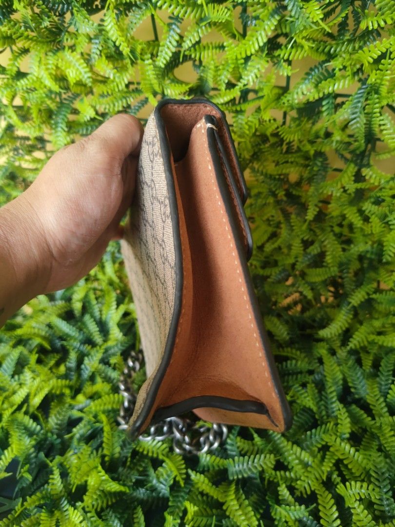 Gucci Dionysus GG Supreme Chain Bag (Category: Luxury Bags & Wallets) located in Davao. Submitted by asherbenedict24 (Listing ID 1456511467, Image 2). Description: - Korea box - Size W- 7.5 L- 6.0 inch - Classic Gucci Dionysus Bag - GG Supreme Canvas with Brown Leather Trim - Signature Tiger Head Spur Detail - Silver-Tone Chain Strap - Suede Lined Interior - Ideal for Everyday Use.