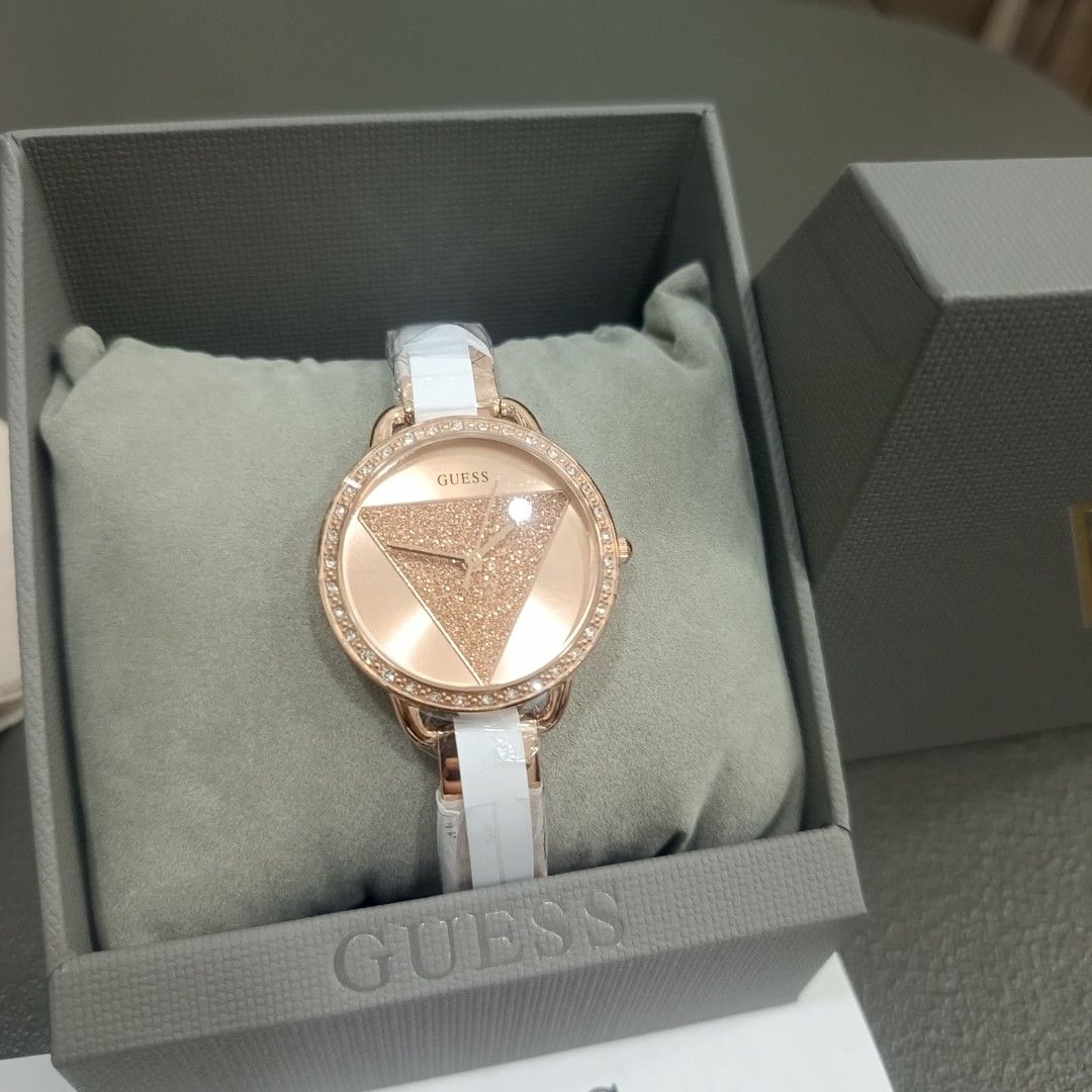 Guess watch (Category: Women's Watches) located in Dagupan City. Submitted by nmcmp4 (Listing ID 1456474022, Image 2). Description: Authentic Guess watch G link Rose gold adjustable strap with 1 yr warranty made in Japan FIXED PRICE @P8, 500.00.