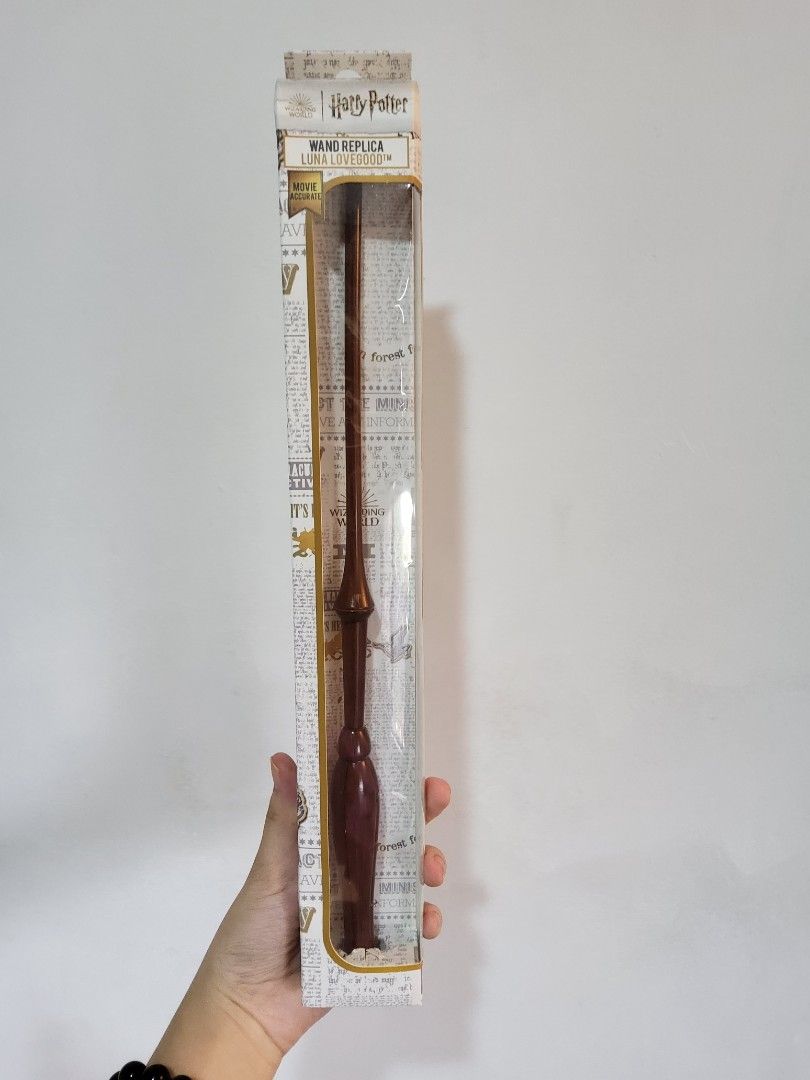 Authentic Harry Potter Luna Lovegood Wand Replica (Category: Western Merchandise) located in Manila. Submitted by wendyuuuu (Listing ID 1456474028, Image 1). Description: Selling Luna Lovegood Official Replica Wand :) Brand new and never opened :) Payment: Gcash Delivery: Lalamove for manila or nearby buyers, J&T for provincial or mindanao or visayas buyers.