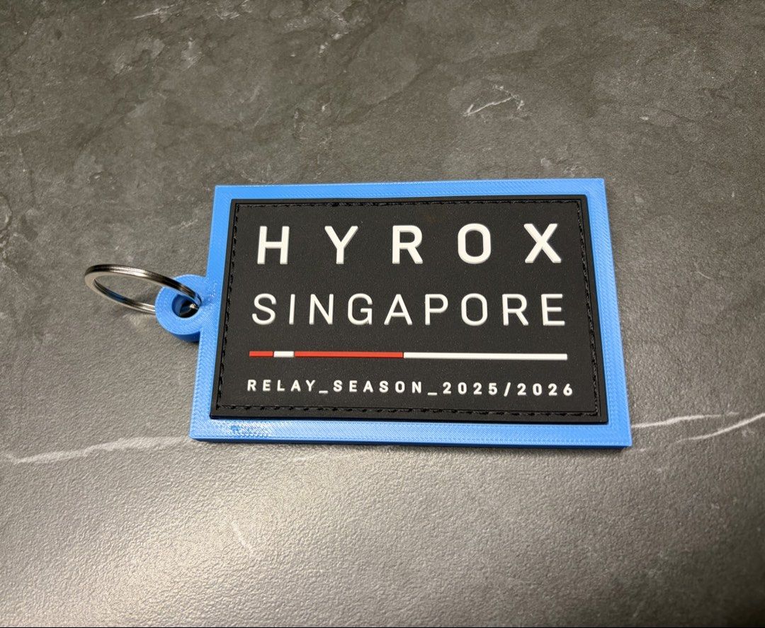 Hyrox Patch Display Keychain (Category: Other Sports Equipment and Supplies) located in Singapore. Submitted by sho_gun (Listing ID 1456575111, Image 1). Description: • Velcro backing — easy to remove & swap • Compact & lightweight • Choose your favourite colour 🌈 • +$2 registered mail.