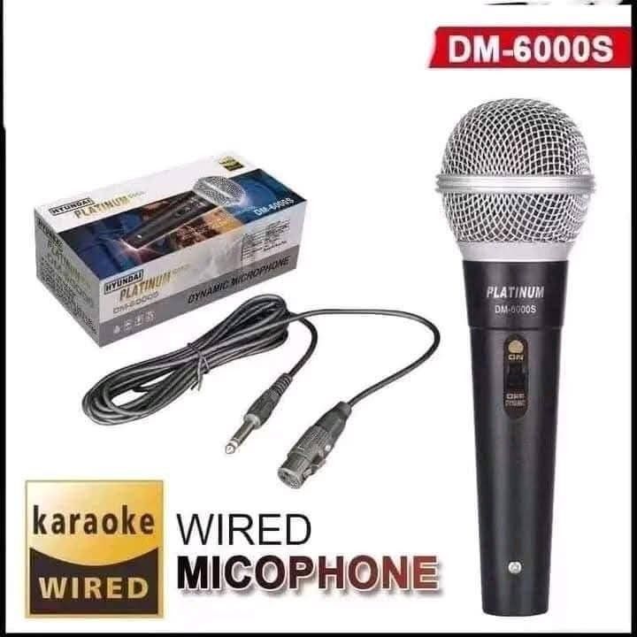 Hyundai Platinum DM-6000S Wired Dynamic Microphone (Category: Microphones) located in Manila. Submitted by chaionlineshop (Listing ID 1456503666, Image 2). Description: - Hyundai Platinum DM-6000S Wired Dynamic Microphone - Ideal for karaoke and professional audio applications - Comes with a 5-meter cable - Official genuine quality assurance - 100% original product.