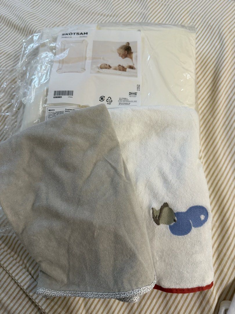 Ikea Skotsam Changing Bed and Cover (Category: Changing Mats & Accessories) located in Makati City. Submitted by marowebg (Listing ID 1456482088, Image 2). Description: Unused Changing Bed and unused and washed covers. TAKE ALL..