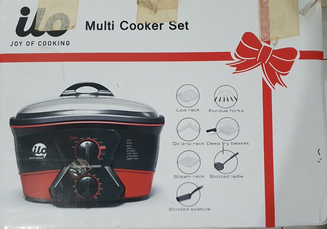 ILO MULTI-COOKER (Category: Cookware & Accessories) located in Cainta. Submitted by origeetostore (Listing ID 1456514986, Image 1). Description: Original, Once lang nagamit tapos itinago na. - Complete accs. - Pwede po icheck personally. (but before release pwede ko po icheck and send pics na working po.) location: Greenland Cainta Rizal Buyer will handle booking and delivery fee.