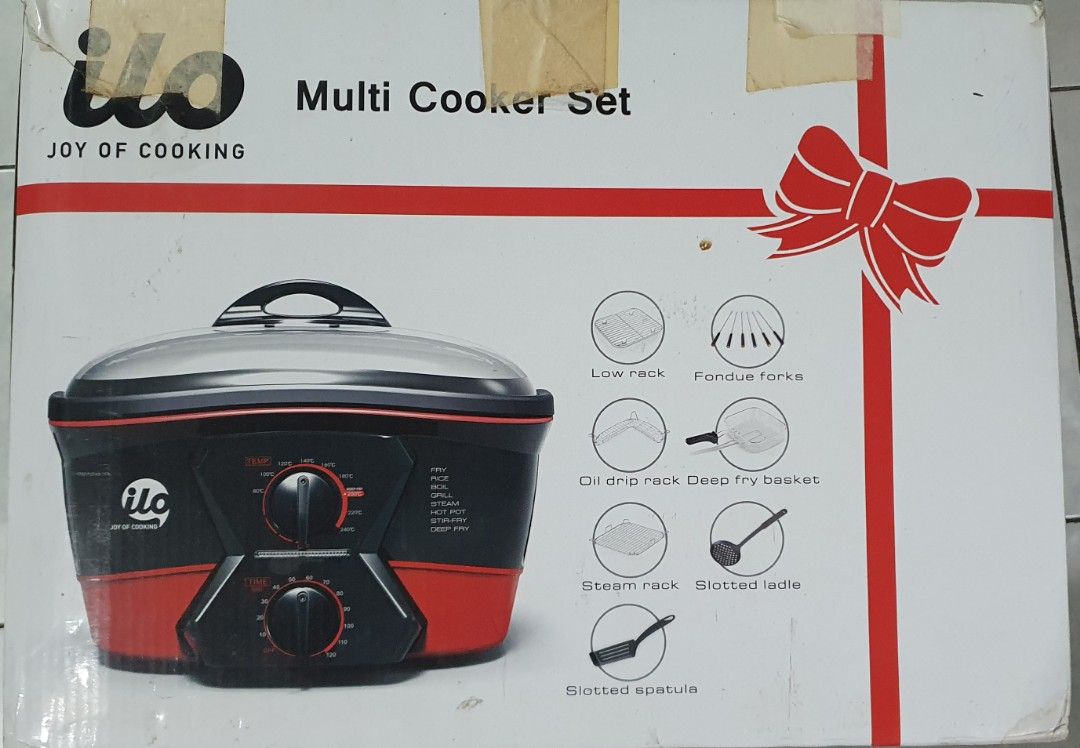 ILO MULTI-COOKER (Category: Cookware & Accessories) located in Cainta. Submitted by origeetostore (Listing ID 1456514986, Image 3). Description: Original, Once lang nagamit tapos itinago na. - Complete accs. - Pwede po icheck personally. (but before release pwede ko po icheck and send pics na working po.) location: Greenland Cainta Rizal Buyer will handle booking and delivery fee.